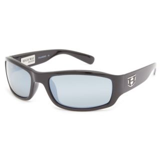 Highway Polarized Sunglasses Black Gloss/Silver Chrome Polarized One Size