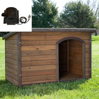 Boomer & George Log Cabin Dog House with cooling fan Multicolor   AKO011