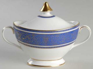 Royal Doulton Royal Windsor Sugar Bowl & Lid, Fine China Dinnerware   Gold Filig