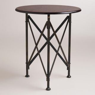 Walker Campaign Accent Table   World Market