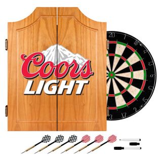 Coors Light Bristle Dart Board with Cabinet Multicolor   CL7000