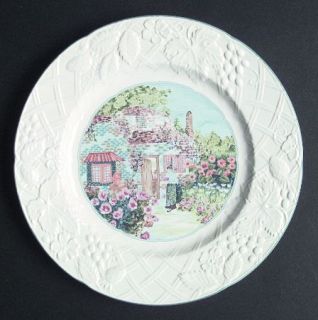 Mikasa Cottage Vista Dinner Plate, Fine China Dinnerware   House Scene Center,Em