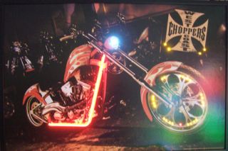 West Coast Choppers Bike Neon/LED Poster