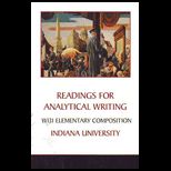 Readings Analytical Writing CUSTOM<