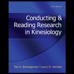 Conducting and Reading Research In Kinesiology
