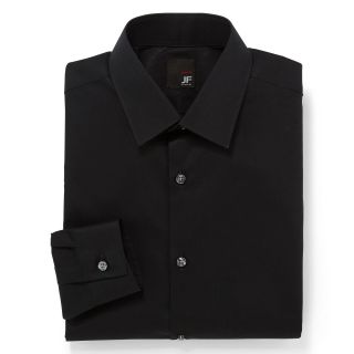JF J.Ferrar JF J. Ferrar 100% Cotton Dress Shirt   Slim, Black, Mens