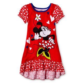 Disney Red Minnie Mouse Nightgown   Girls 2 10, Girls