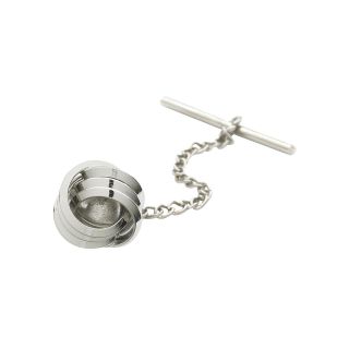 Love Knot Rhodium Plated Tie Tack, Silver