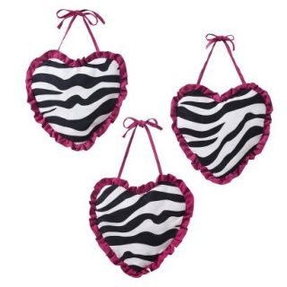 Sweet Jojo Designs Pink Zebra Wall Hangings