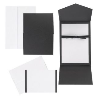 25ct Pocket DIY Wedding Invitation Kit   Black/White