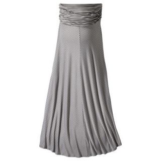 Merona Maternity Fold Over Waist Maxi Skirt   Dark Gray/Medium Gray M