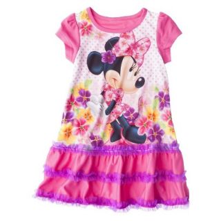 Disney Minnie Mouse Toddler Girls Nightgown   Pink 2T