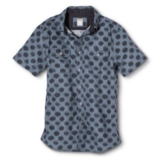 Mossimo Supply Co. Mens Short Sleeve Button Down   Blue M