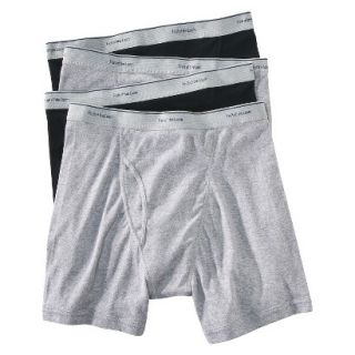 Fruit of the Loom Mens Boxer Briefs 4 Pack   Black/Grey XL