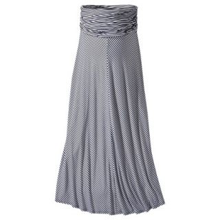 Merona Maternity Fold Over Waist Maxi Skirt   Navy/White XL