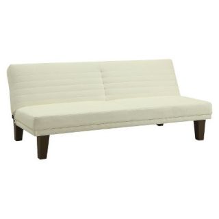 Sleeper Sofa: Dillan Faux Leather Sofa Bed   Vanilla