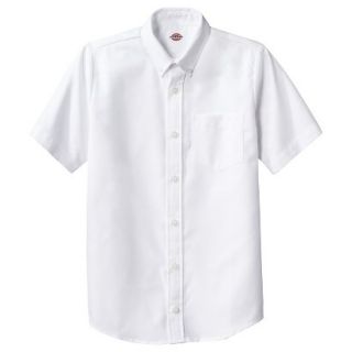 Dickies Boys Short Sleeve Oxford Shirt   White XS
