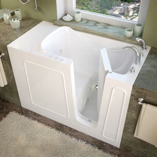 Mountain Home 26x53 Right Drain White Whirlpool Jetted Walk in Bathtub