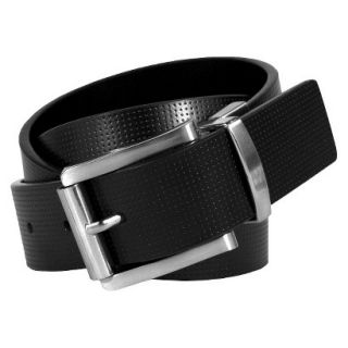Swiss Gear Mens Genuine Leather Textured Belt   Black M