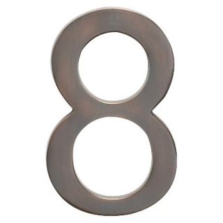 Architectural Mailbox 4 Cast Floating House Number 8 Dark Aged Copper