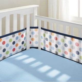 Breathable Mesh Crib Liner by BreathableBaby   Blue Dot