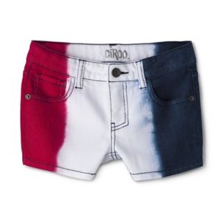 Circo Girls Dip Dye Jean Short   Red/White/Blue M