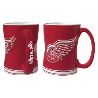 Boelter Brands NHL 2 Pack Detroit Red Wings Sculpted Coffee Mug   Red (14 oz)