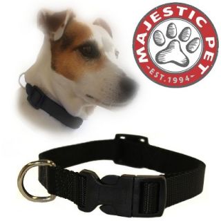 Majestic Pet Adjustable Collar   Black (Large)