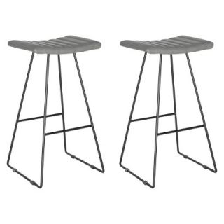 Barstool Safavieh Gia Barstool   Gray/Black   Set of 2