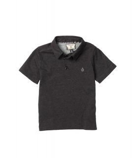 Volcom Kids Blackout Polo Boys Short Sleeve Knit (Black)
