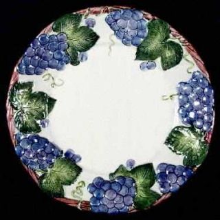 Fitz & Floyd Grape Arbor Dinner Plate, Fine China Dinnerware   Stoneware,Purple
