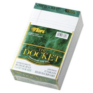 TOPS The Docket Perforated Pads   White (50 Sheets Per Pad)