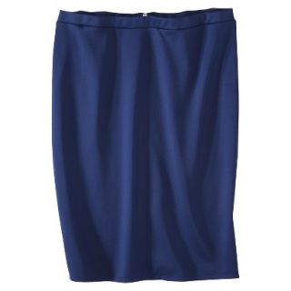 Mossimo Womens Plus Size Scuba Color block Skirt   Blue/Black 2