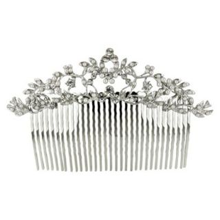 Pearls and Crystals Hair Comb   Clear