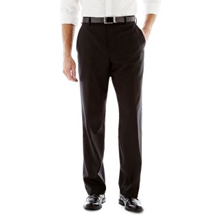 Stafford Travel Flat Front Suit Pants  Big and Tall, Black, Mens