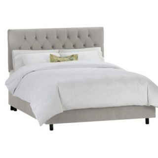 Skyline King Bed: Skyline Furniture Edwardian Upholstered Velvet Bed   Light