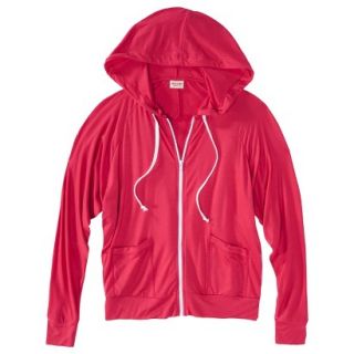 Mossimo Supply Co. Juniors Lightweight Hoodie   Coral L(11 13)
