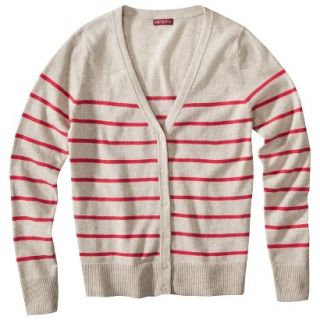 Merona Petites Long Sleeve Deep V Neck Cardigan Sweater   Pink XLP