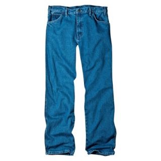 Dickies Mens Relaxed Fit Jean   Stone Washed Blue 50x32