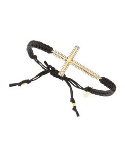 Rhinestone Cross Bracelet, Black