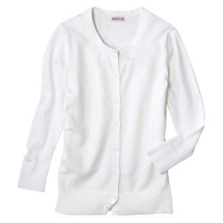 Merona Petites Long Sleeve Crew Neck Cardigan Sweater   White XXLP