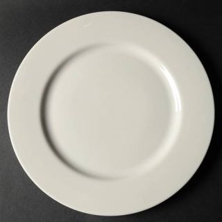 Flintridge Bon Lite White (Rim) Dinner Plate, Fine China Dinnerware   All White,