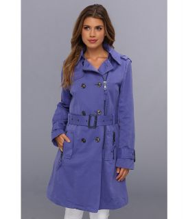 G.E.T. Zipper Trench Womens Coat (Purple)