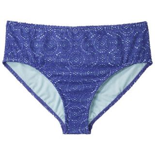 Womens Plus Size Crochet Hipster Swim Bottom   Cobalt Blue 20W