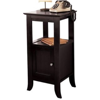 End Table: Dolce Dark Brown (Brown (Walnut)) Message or Telephone Table