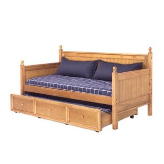 Twin Bed: Fashion Bed Group Casey Trundle Daybed   Medium Brown (Oak)