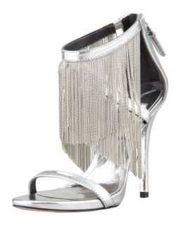 Womens Condessa Fringe Sandal, Silver   B Brian Atwood