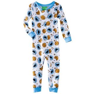 Sesame Street Infant Toddler Boys Cookie Monster Footed Blanket Sleeper  