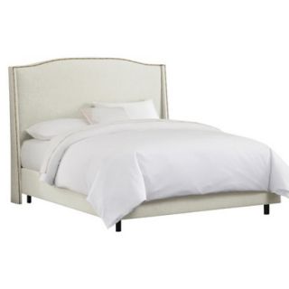 Skyline King Bed: Skyline Furniture Palermo Nailbutton Wingback Linen Bed   Navy