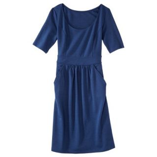 Merona Womens Ponte Elbow Sleeve Dress w/Pockets   Waterloo Blue   L